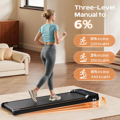 Walking Pad with Incline, Portable Treadmill for Home, 4 in 1 Walking Pad Incline with Remote Control 300LB Capacity, 2.5HP Compact Treadmill with LED Display for Walking and Running