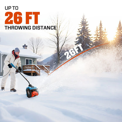 Corded Electric Snow Shovel, 13-Inch Width & 480 Lbs/Min Removal for Quick Cleanup Driveways, Steps & Sidewalks