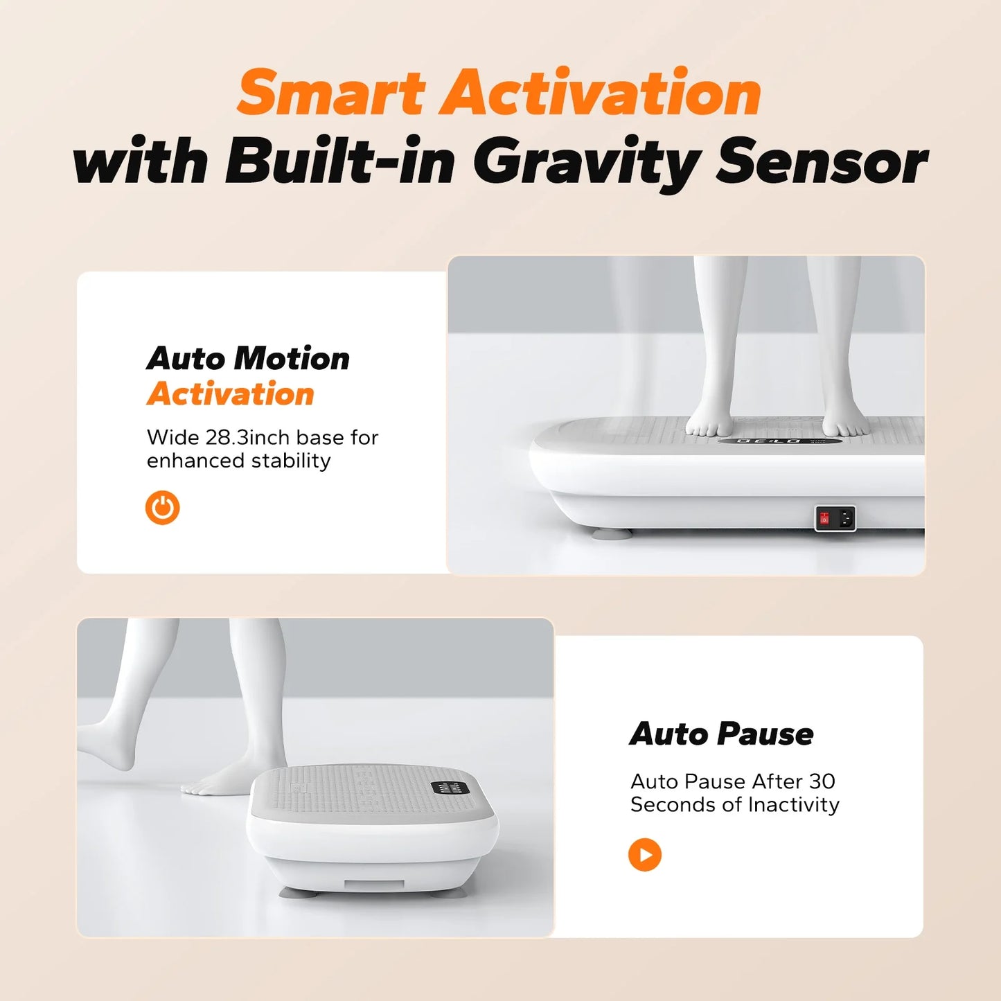 Vibration Plate Trainer Pro - 440 Lb Support, Enhanced Motor, Bluetooth, Silicone Pedals