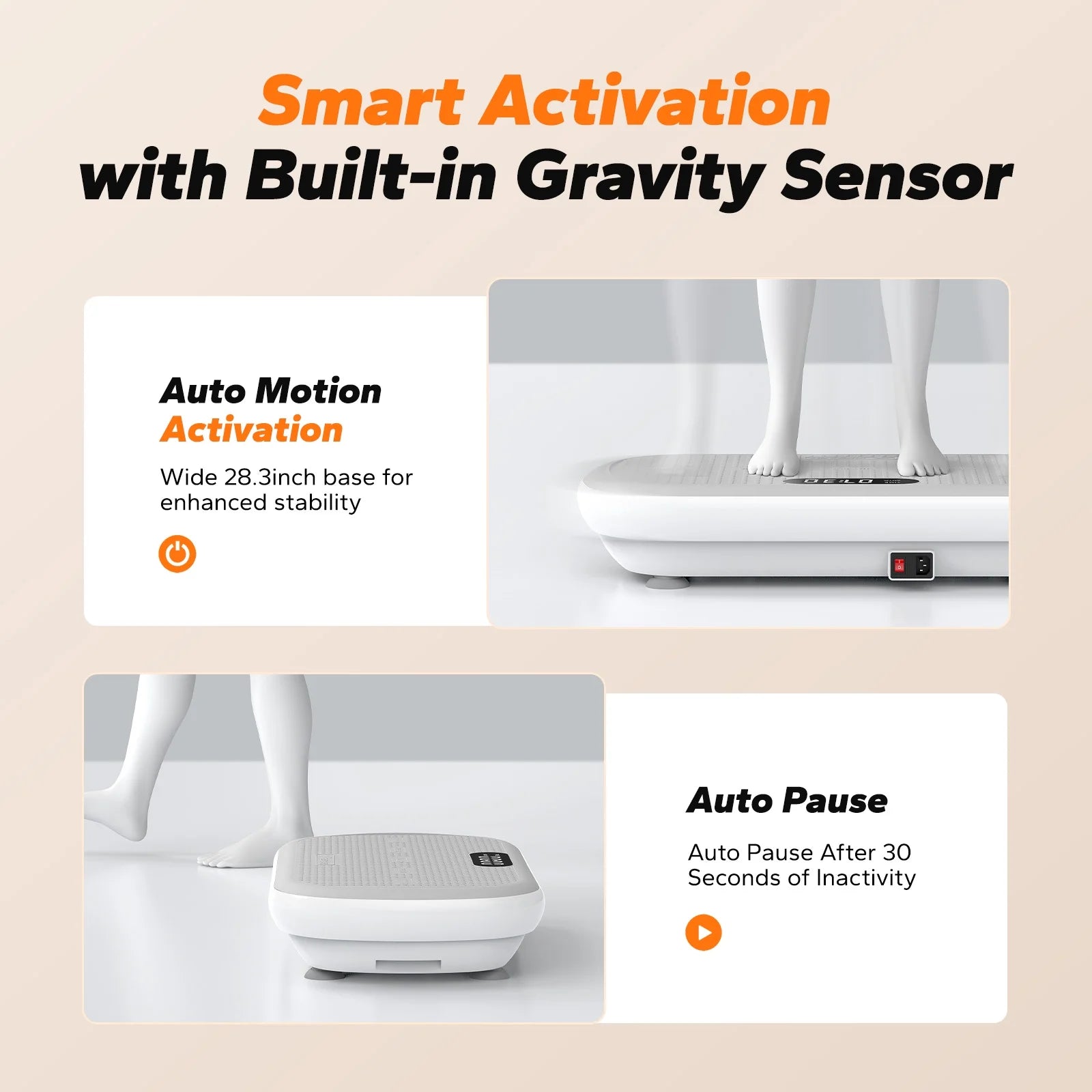 Vibration Plate Trainer Pro - 440 Lb Support, Enhanced Motor, Bluetooth, Silicone Pedals