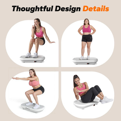Vibration Plate Trainer Pro - 440 Lb Support, Enhanced Motor, Bluetooth, Silicone Pedals
