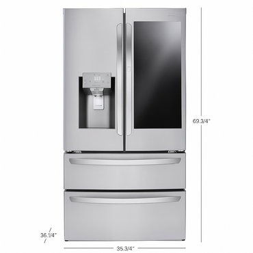 Auronox VistaGlass 4-Door Smart Refrigerator