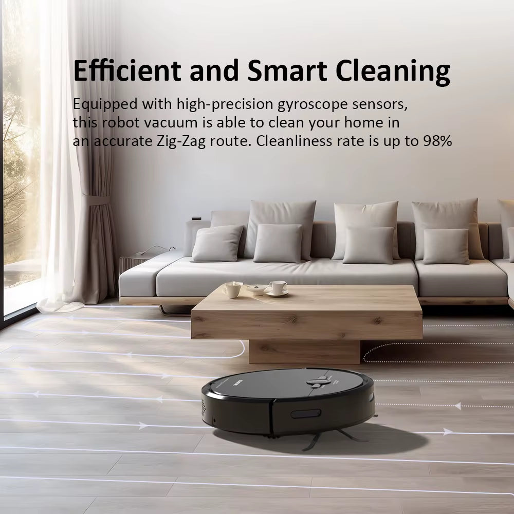 3600PA Vacuum Cleaner Robot,Smart Voice Control,Wireless Auto Charging,Floor Sweeper,Navigation Area on Map,Cleaning Robot