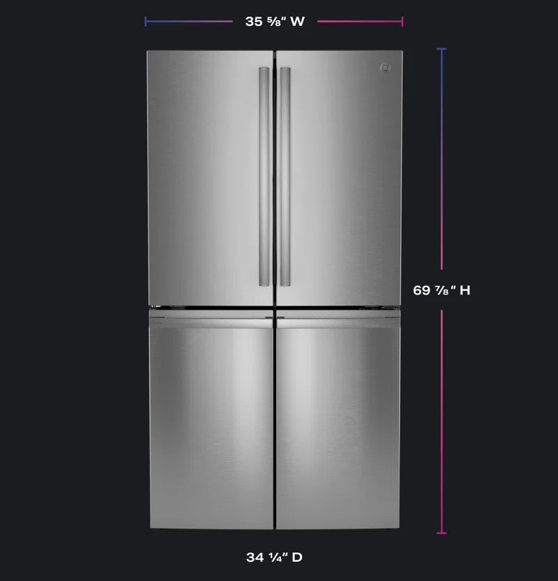 Series Energy Star Smart 28 Cu. Ft. Fingerprint Resistant Quad-Door Refrigerator