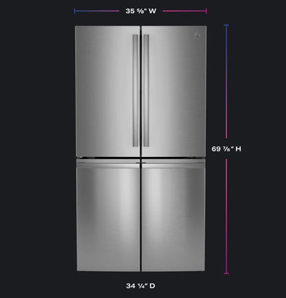 Series Energy Star Smart 28 Cu. Ft. Fingerprint Resistant Quad-Door Refrigerator