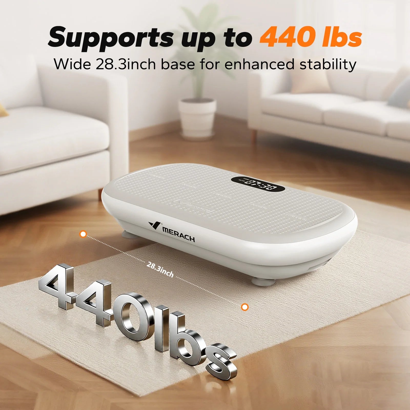 Vibration Plate Trainer Pro - 440 Lb Support, Enhanced Motor, Bluetooth, Silicone Pedals