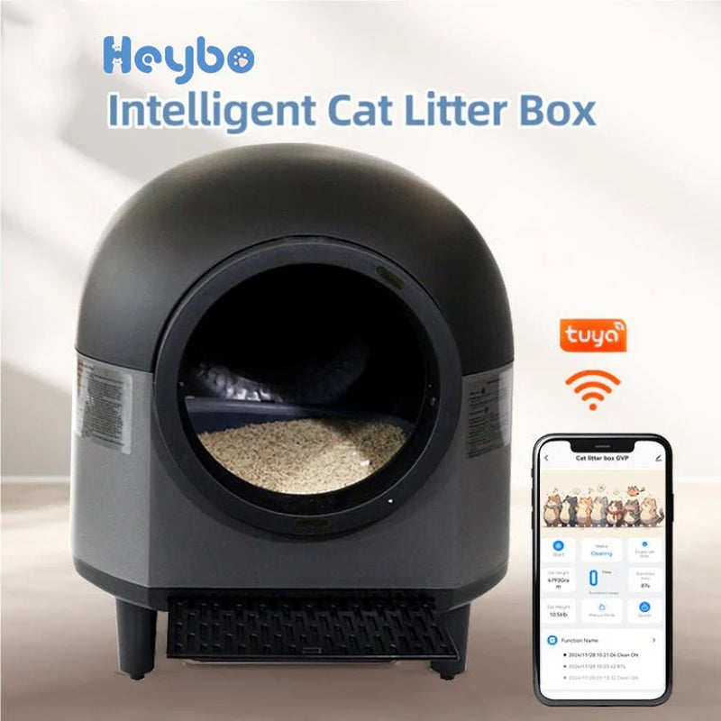 HEYBO Automatic Cat Litter Box Self Cleaning Smart Litter Box