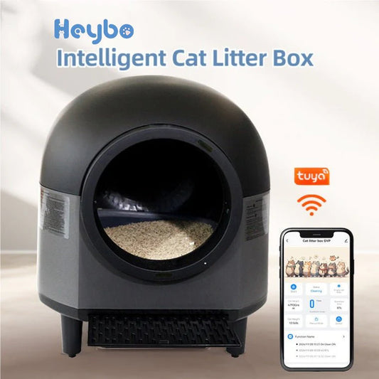 HEYBO Automatic Cat Litter Box Self Cleaning Smart Litter Box