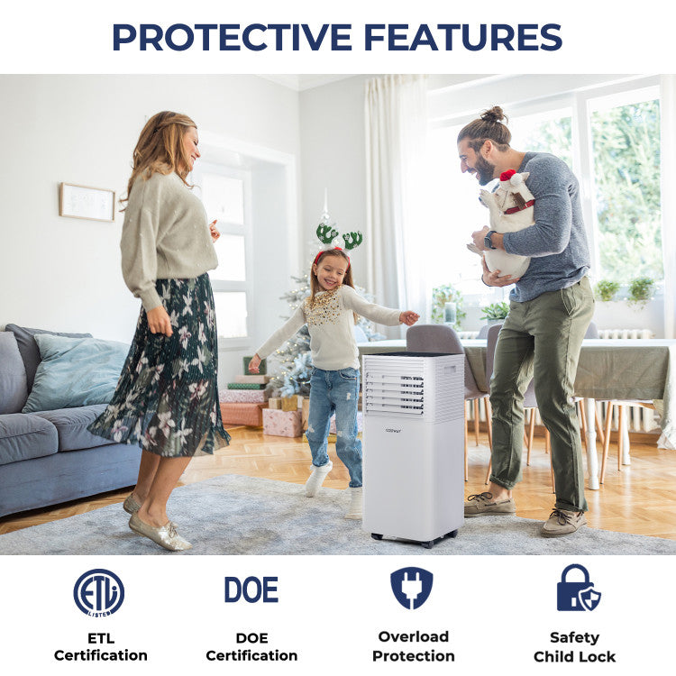 Portable AC with Fan & Dehumidifier