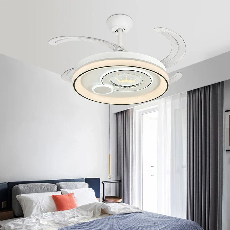 DecorBites™ Dimmable Smart Bedroom Ceiling Fan Light with Remote Control