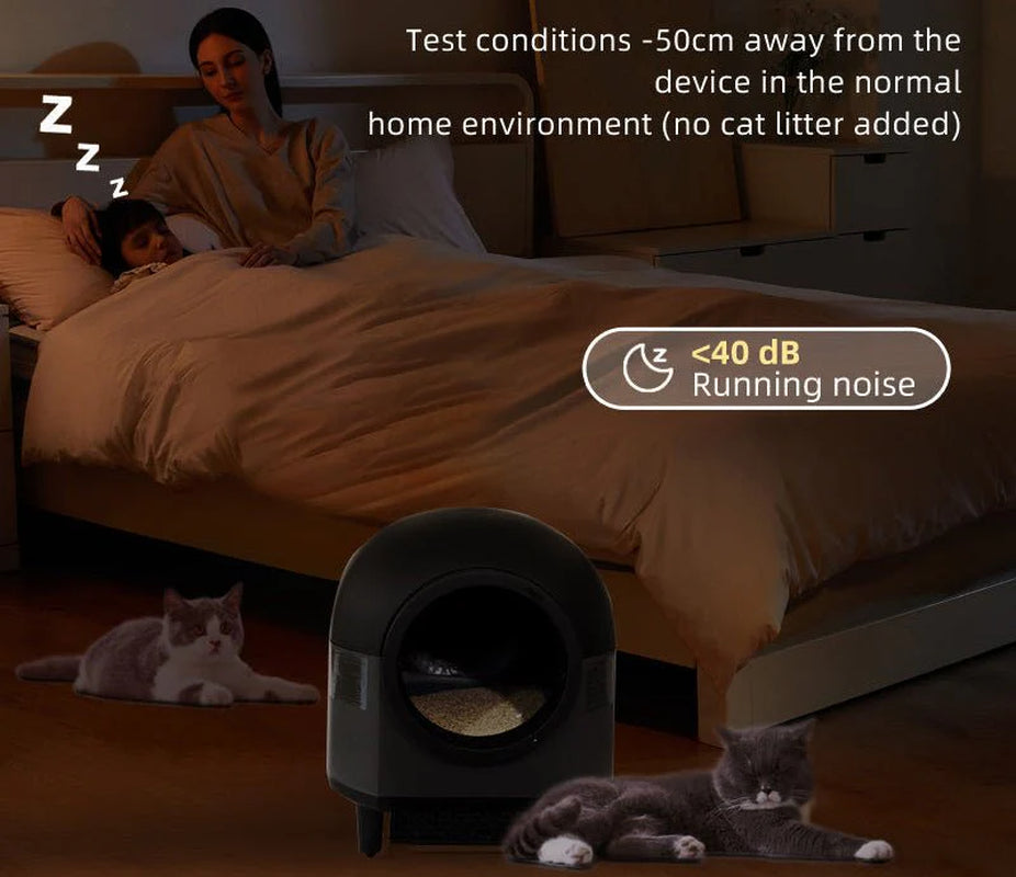 HEYBO Automatic Cat Litter Box Self Cleaning Smart Litter Box