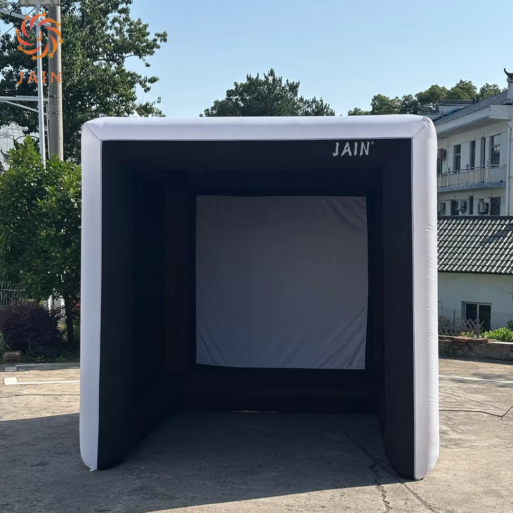 Indoor Inflatable Golf Simulator Kids Golf Practice Swing Tent Inflatable Driving Range Trainning Cage for Exercise&Play