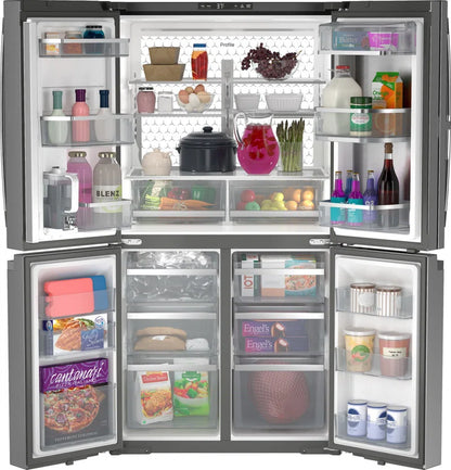 Series Energy Star Smart 28 Cu. Ft. Fingerprint Resistant Quad-Door Refrigerator